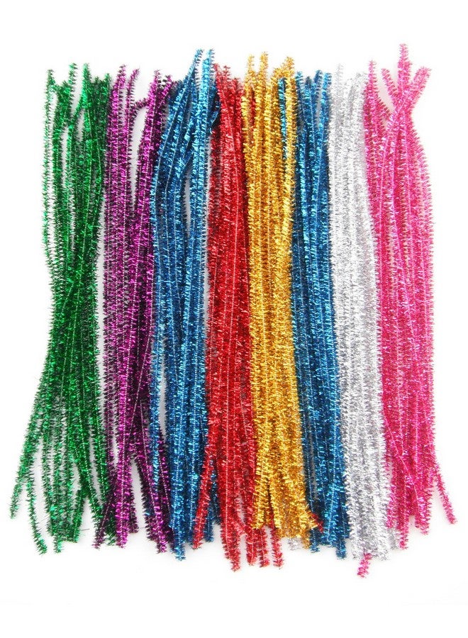 All In One 100Pcs Mixed Color Glitter Sparkle Pipe Cleaners Tinsel Stems 6Mm 12Inch - Image 2
