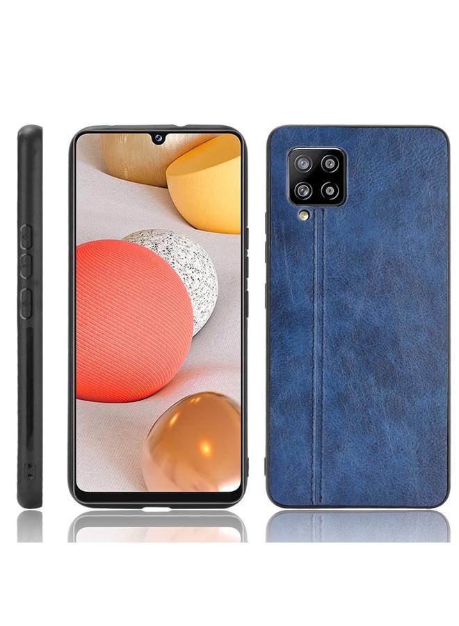 اس-توب جراب لهاتف Samsung Galaxy A42 5G مقاوم للصدمات بنمط جلد البقر المخيط من مادة PC + PU + TPU - Image 1