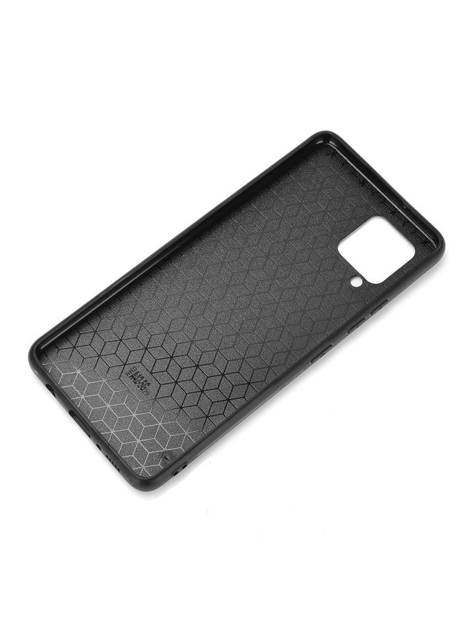 اس-توب جراب لهاتف Samsung Galaxy A42 5G مقاوم للصدمات بنمط جلد البقر المخيط من مادة PC + PU + TPU - Image 4
