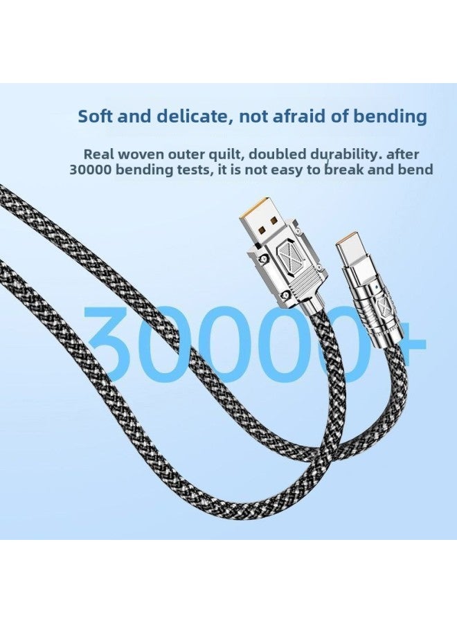 Bold 240W Data Line Typec Fast Charging For Huawei Glory Xiaomi Mobile Phone Tablet Typec Charging Line 7A-Color:Faith Blue [bold 1 Pack] Apple Interface - 1.5m [official Premium Bold] Flash Charging With Night Light  - Image 4