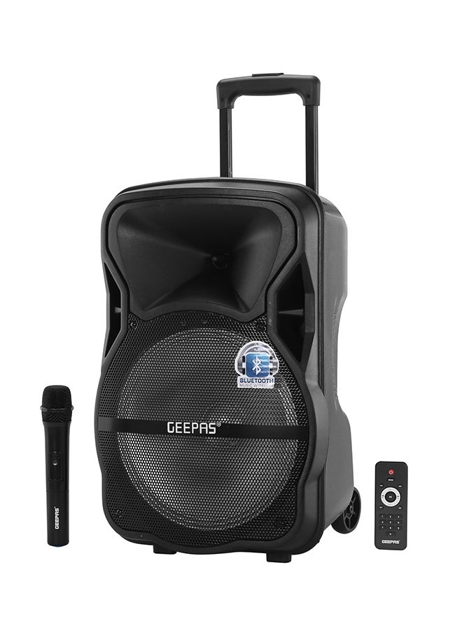 GEEPAS Portable & Rechargeable Professional Speaker With Blue tooth & TWS Function, Remote Control,, USB/Bluetooth/SD Card Slots/FM Radio, 35000W PMPO, GMS8568, Black GMS8568 Black - Image 4