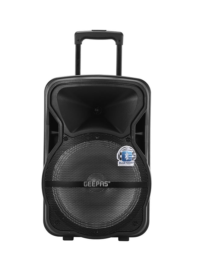 GEEPAS Portable & Rechargeable Professional Speaker With Blue tooth & TWS Function, Remote Control,, USB/Bluetooth/SD Card Slots/FM Radio, 35000W PMPO, GMS8568, Black GMS8568 Black - Image 3