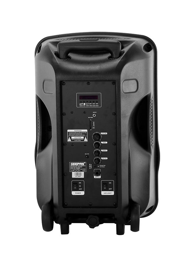GEEPAS Portable & Rechargeable Professional Speaker With Blue tooth & TWS Function, Remote Control,, USB/Bluetooth/SD Card Slots/FM Radio, 35000W PMPO, GMS8568, Black GMS8568 Black - Image 2