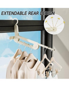 Excefore Foldable Clothes Drying Rack, Portable Multi-Hole Laundry Hanger, Wall-Mounted, Space-Saving for Home, Dorm, Travel, Camping, Hotel2pcs  - Image 2
