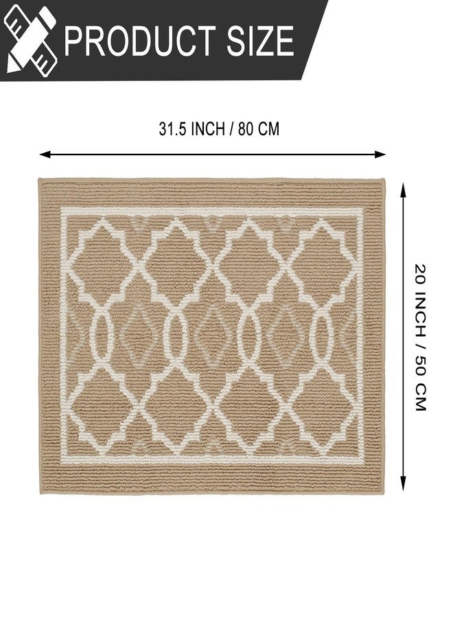 CHICHIC Khaki Indoors Doormat 31.5'' x 20'' Welcome Mat for Home Entrance Entry Way Entry Rugs Floor Mat Machines Washable Non Slip Rugs Inside Outdoors - Image 2
