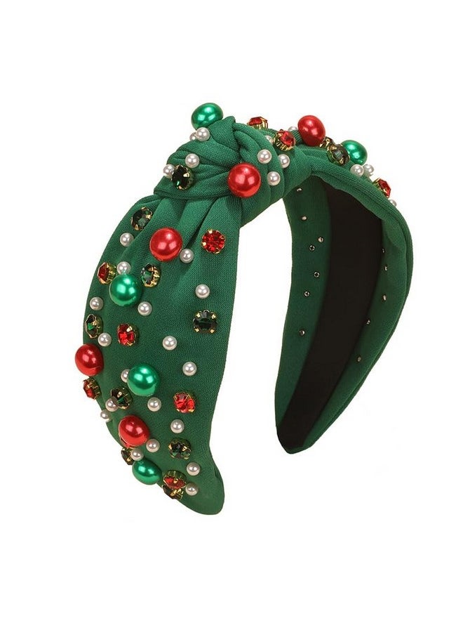 Christmas Pearl Knotted Headband For Women Red Green Pearl Rhinestone Crystal Jeweled Hairband Fashion Elegant Ladies Wide Knot Head Band Headpieces Hair Accessories - pzsku/ZD7A1AC58AC1BFC9A756FZ/45/_/1735566882/bddbdd2c-a54c-4cc1-be4a-a65d80cc3441