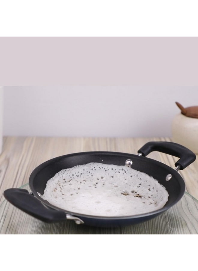 VINOD Vinod Zest Non Stick Appachetty with Lid - 20 cm| Appam Pan | 3 mm Extra Thick | 3 Layer Coating | Metal Spoon Friendly | Bakelite Handle | Gas Base | 1 Year Warranty - Blue  - Image 2