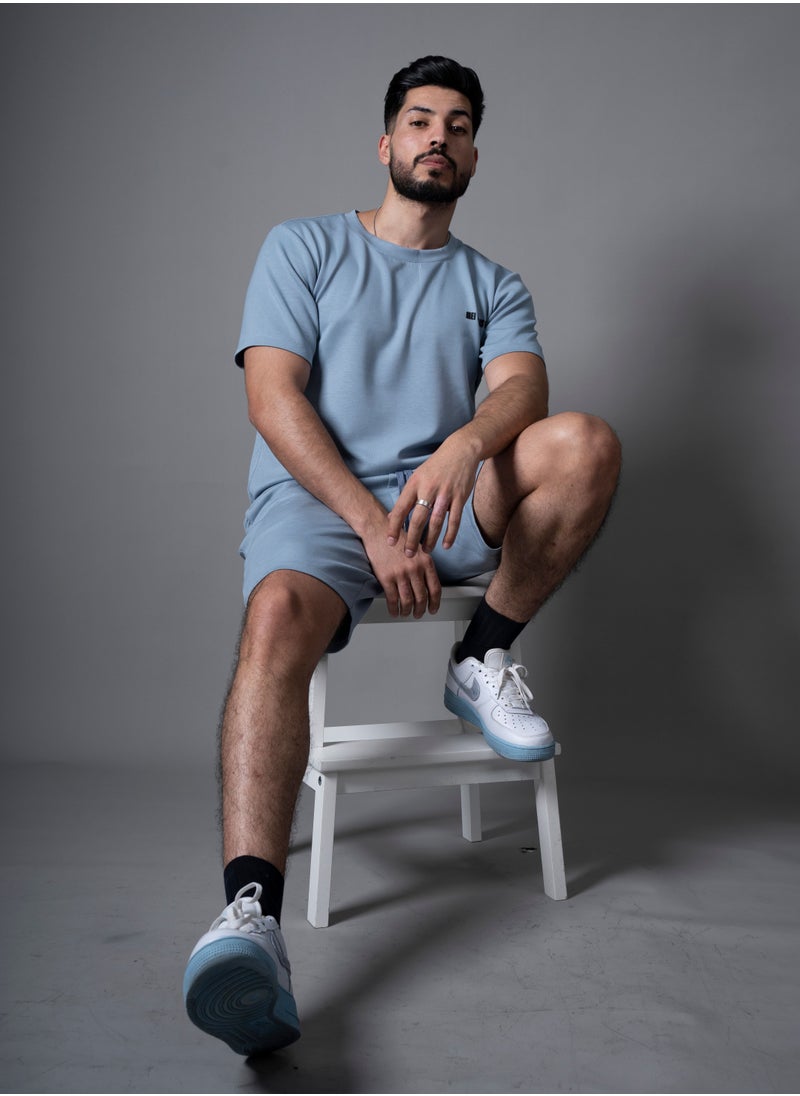Mei Stylish - Men T-Shirt And Shorts Set Suitable For Indoor And Outdoor - Image 1