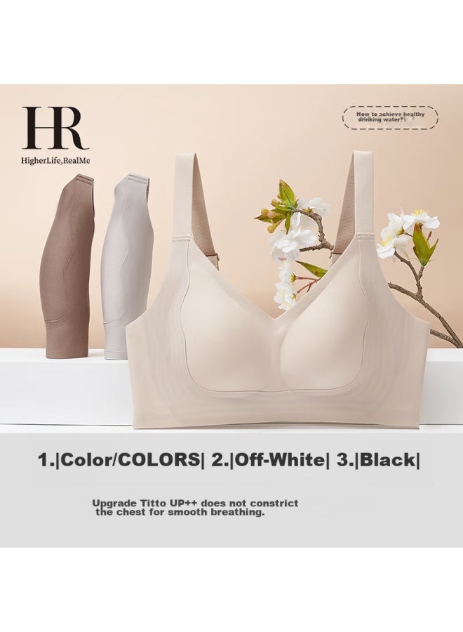 HR Helena Large Bust Minimizer Bra For Women, Seamless Comfortable Wireless Brassiere, Milk Coffee Color, M+ - Image 1