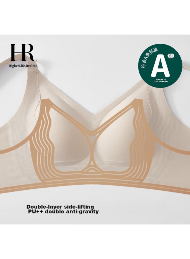 HR Helena Large Bust Minimizer Bra For Women, Seamless Comfortable Wireless Brassiere, Milk Coffee Color, M+ - Image 3
