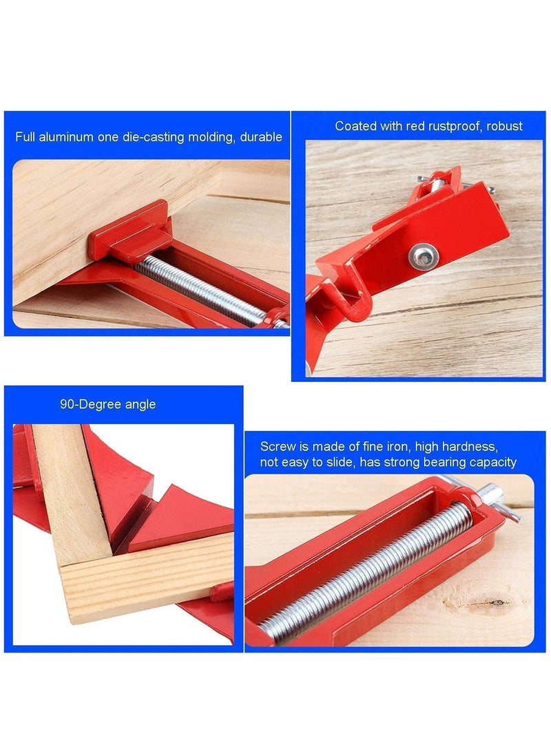 Y&D 4PCS Right Angle Clamp, 90 Degrees 100mm Corner Picture Frame Holder, Glass DIY Woodworking Holder  - Image 4