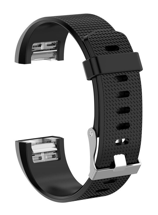 NIBEMINENT Replacement Wrist Strap For Fitbit Charge 2 Black  - Image 1
