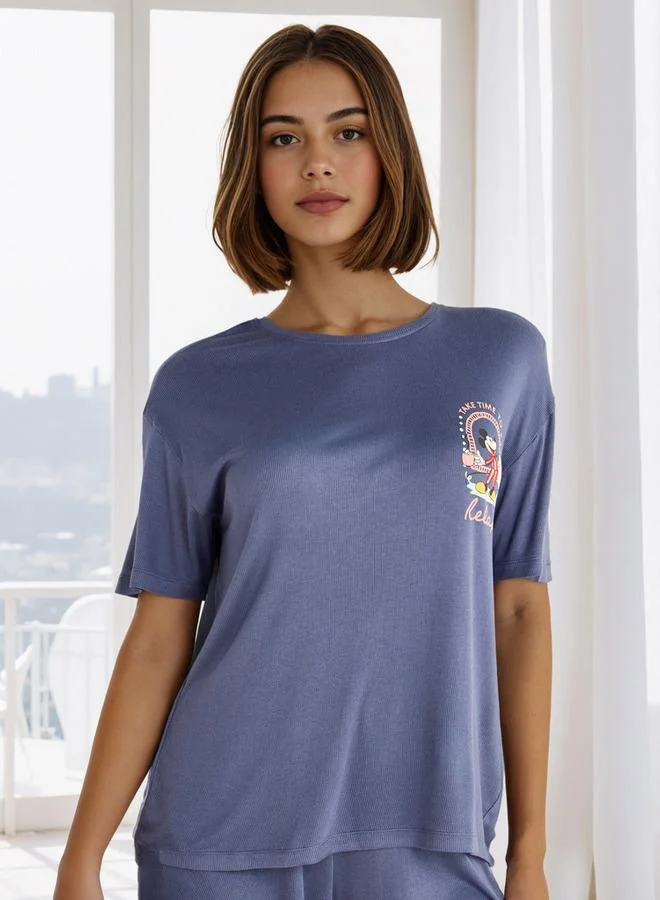 سبلاش فيڤ طقم شورت بطبعة ميكي ماوس