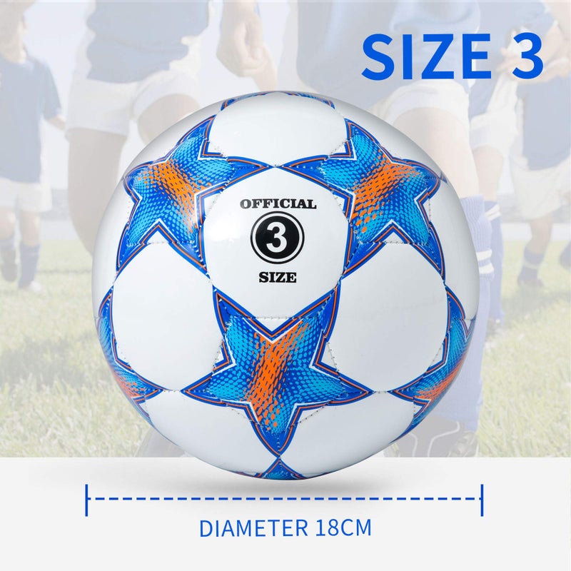 Runleaps Soccer Ball Size 3 for Kids, Ball Toys with Star Pattern Official Size Soccer Balls for Training, Playing, Boys, Girls, Toddlers Age 3-8 - Image 4
