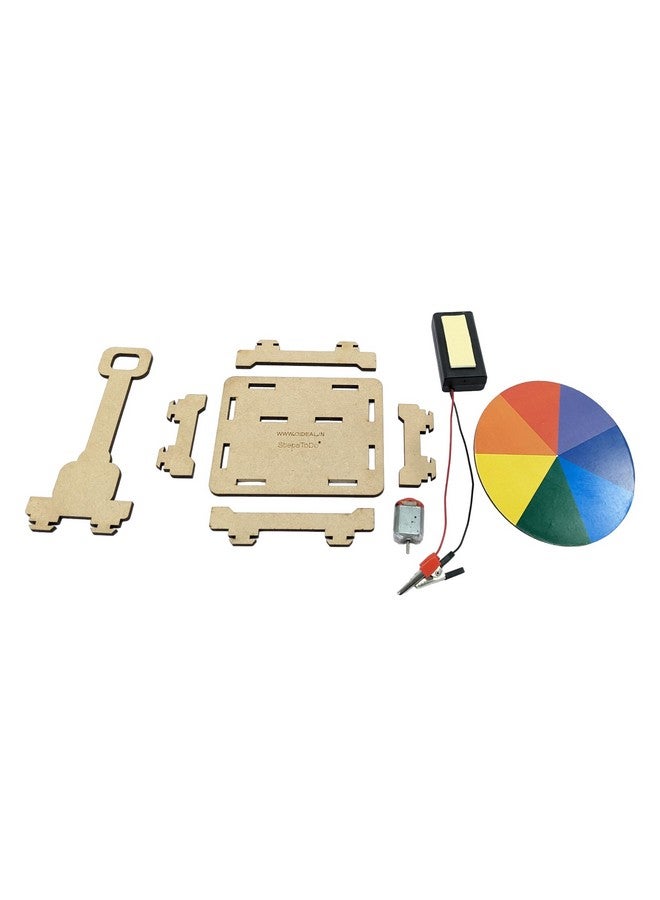 StepsToDo Motorized Newton’S Disk Making Kit (Multicolour) School Science Project Science Activity Kit Diy Activity Kit. Stem Learning Kit - Image 2