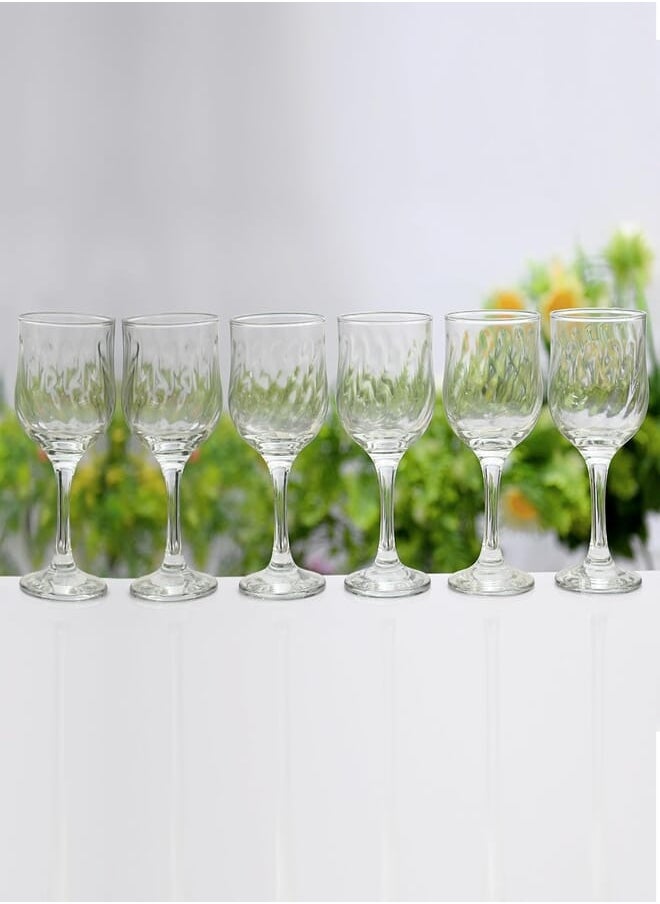 LAV Art Craft NEVAKAR Glass /6 Pcs / 240 cc - 8.25 Oz/Elegant design, Trusted Brand, Attractive shape of Water, Soft Drink, Smoothies, Juices, Cocktails/High Quality Materials 
