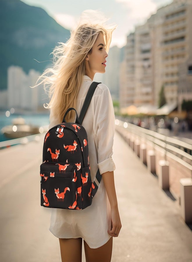 Dezcrab Mini Backpack Purse Fashion Small Backpack Casual Daypack for Women Girls School Travel (Fox) - Image 2