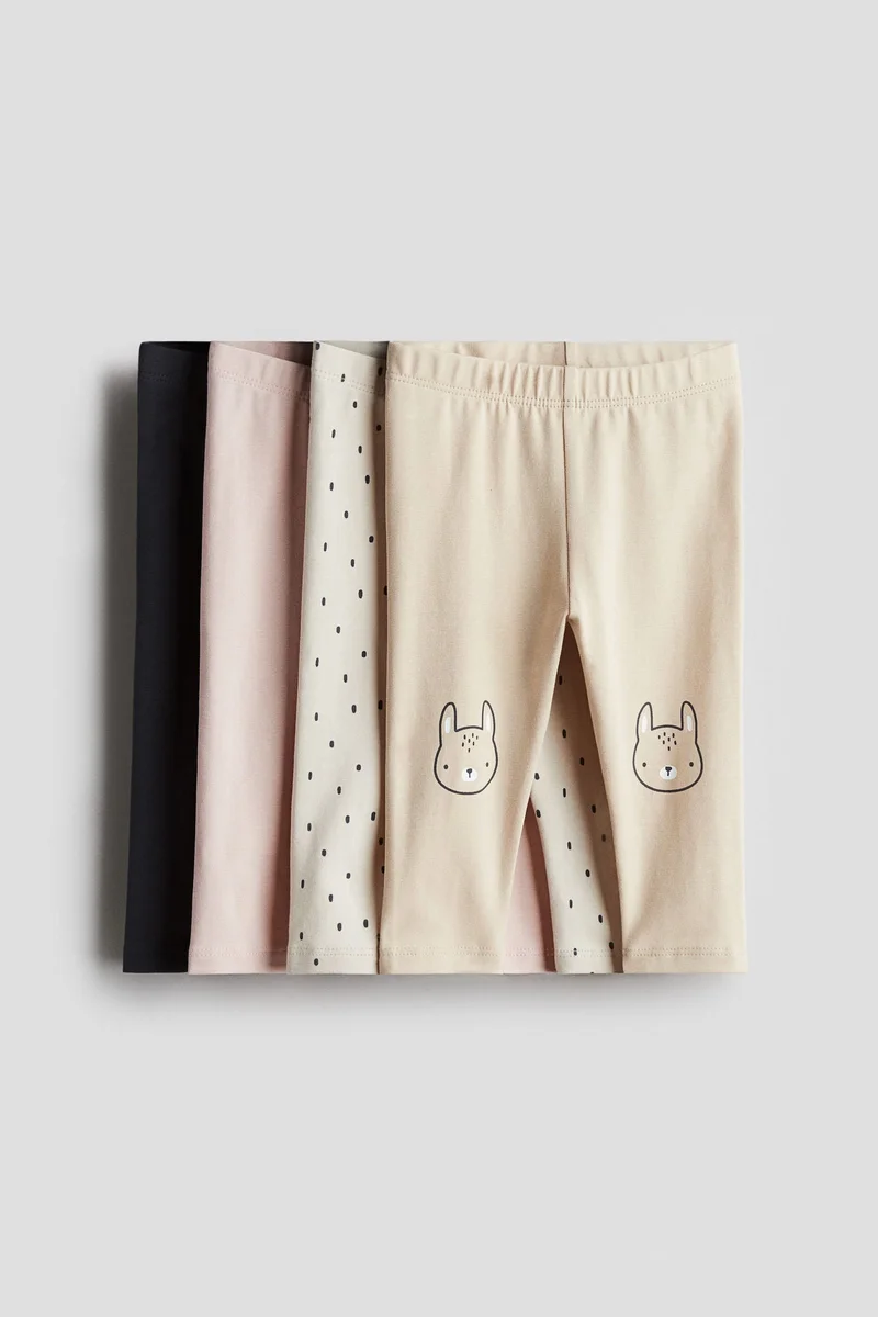 H&M 4-pack cotton jersey leggings