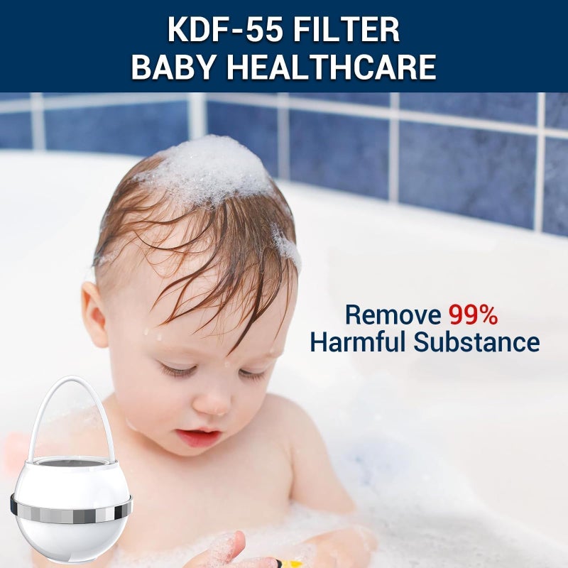 Beati Faucet Bath Bathtub Shower Water Filter for Tub Faucet - Hard Water Softener - Remove Contaminants,Chlorine and Fluoride - Improves Skin, Hair and Nails Condition, White, BTBF-051 - Image 2