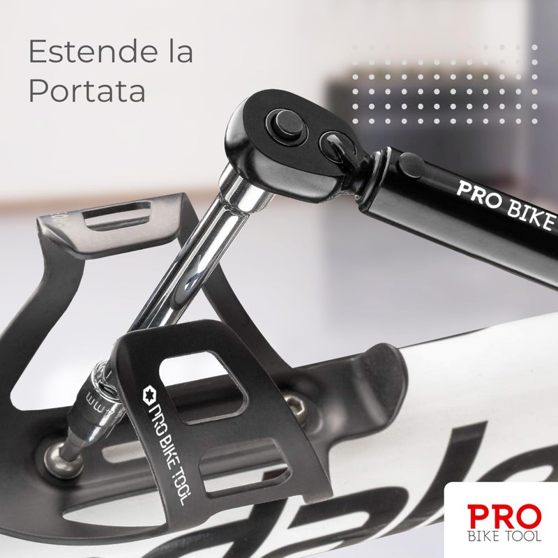 Pro Bike Tool مجموعة مفاتيح عزم الدراجة PRO BIKE TOOL، 2-20 نيوتن متر - تشمل صندوق تخزين، ومفاتيح ألين وتوركس، وبار تمديد - Image 4
