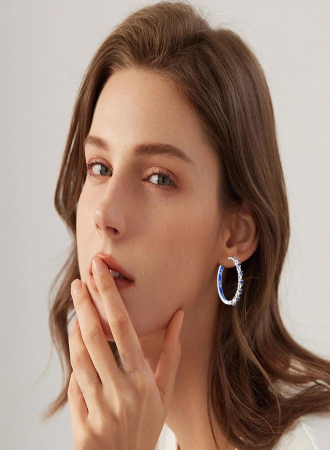 Parmuz 925 Sterling Silver Hoop Earrings for Women Small Hoop Earring with Charm - love Butterfly Dream catcher Huggie Drop Earrings Jewelry Gift for woman, 28.1 millimeters, Sterling Silver, Cubic - Image 2