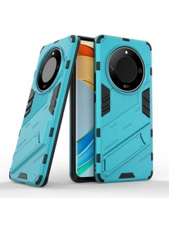 Case Compatible with Honor Magic 6 Lite 2023, 2-in-1 TPU+PC Dual Layer Combo Shockproof Ultra-Thin Protective Phone Back Cover with Kickstand