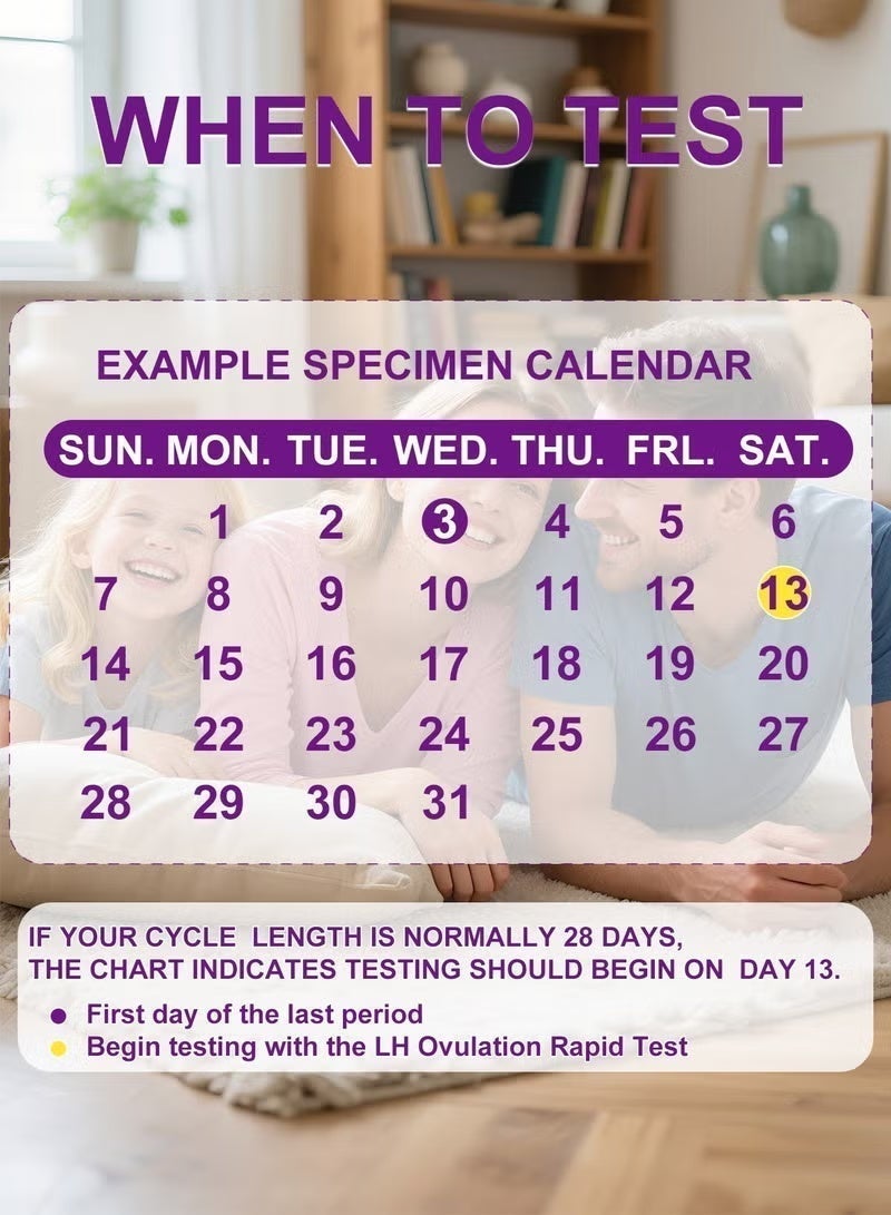 DIAGNOS 50 Test Ovulation Test Strips,Home test kit,Results in 15 Minutes - Image 4