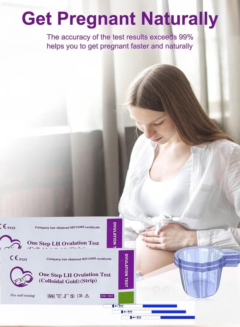 DIAGNOS 50 Test Ovulation Test Strips,Home test kit,Results in 15 Minutes - Image 1