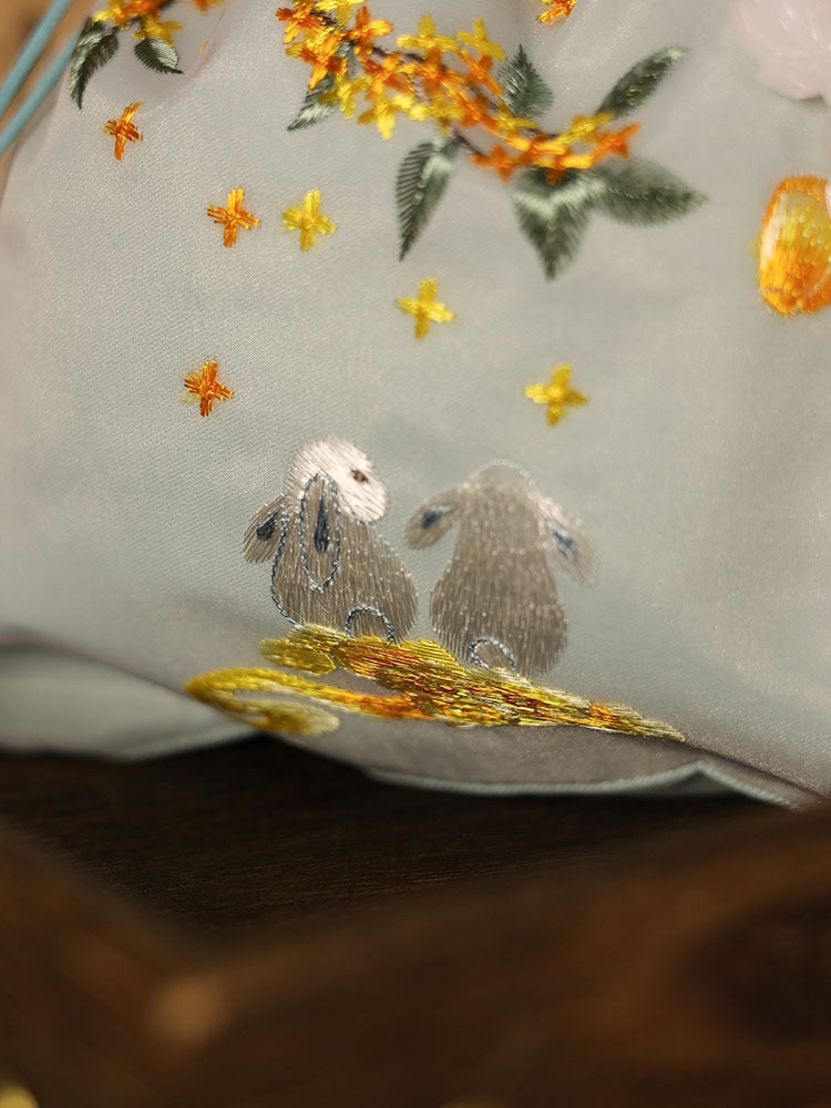 Suzhou Embroidery Bag Embroidery Bucket Bag Heavy Embroidery Antique Bag Chinese Style Handbag Messenger Bag Hanfu Small Bag - Image 4