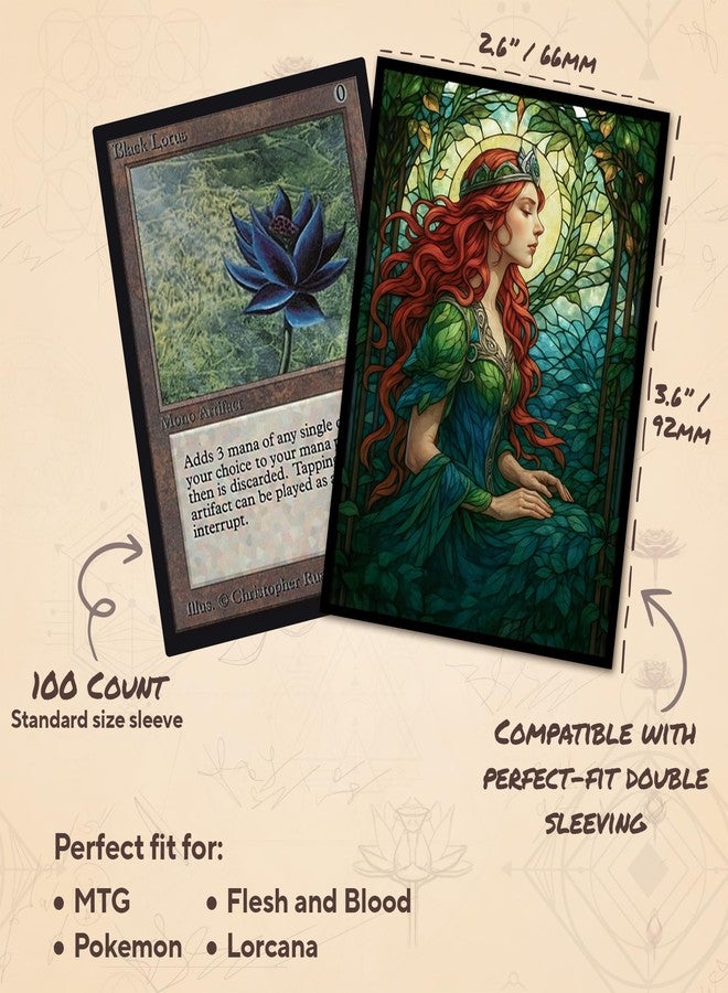 Paramint Elf - Whispers of the Grove (Smooth) MTG Card Sleeves - 104 Count Standard Size TCG Sleeves - Compatible with Magic The Gathering - Double Sleeving - Original Art Design, Premium Protection - Image 3