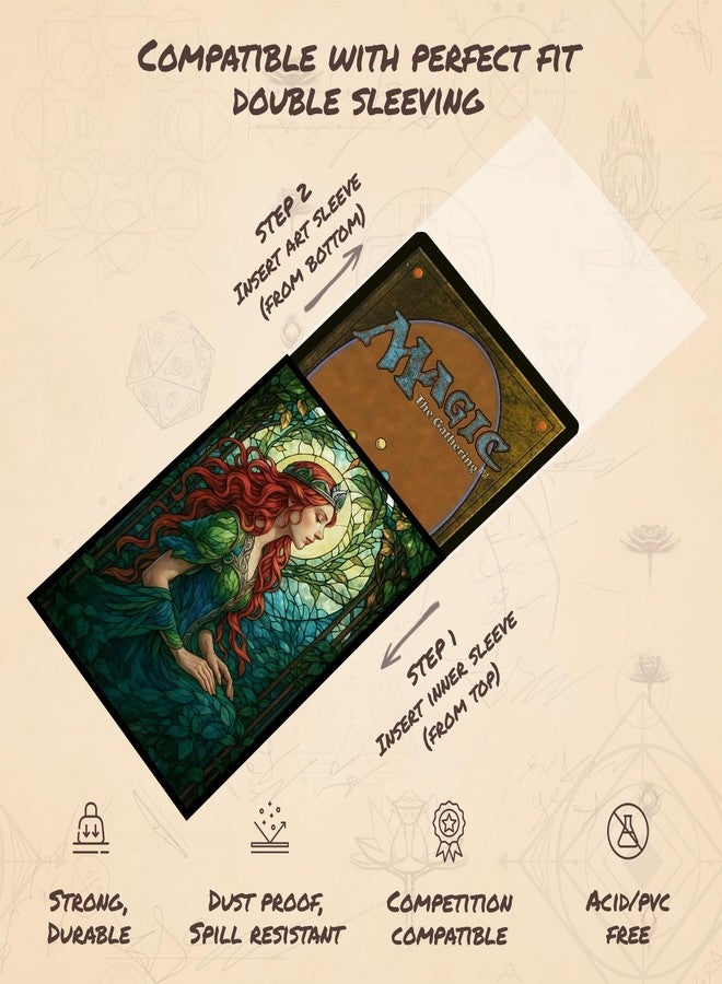Paramint Elf - Whispers of the Grove (Smooth) MTG Card Sleeves - 104 Count Standard Size TCG Sleeves - Compatible with Magic The Gathering - Double Sleeving - Original Art Design, Premium Protection - Image 5