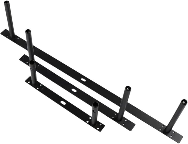 Black Heavy Duty Floating Shelf Bracket 6Pcs Hidden Double T Type Support Rod - Image 2