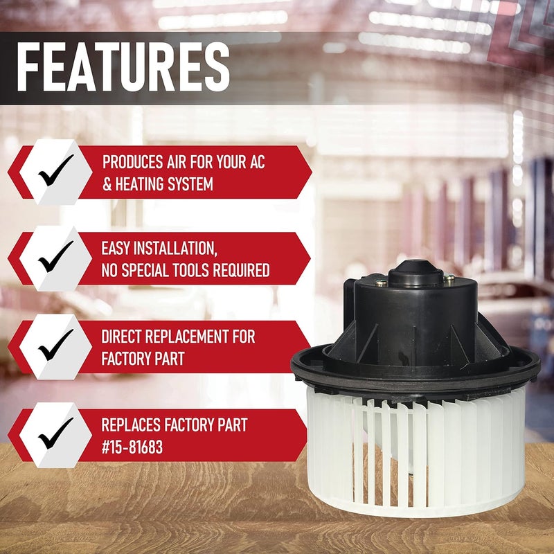 AA Ignition AC Heater Blower Motor - Compatible with Chevy, GMC & Other GM Vehicles - Silverado, Tahoe, Avalanche, Suburban, Escalade, Sierra, Yukon, H2 - Replaces 15-81683, 22741027, 20760618, 700164 - ATC - Image 2