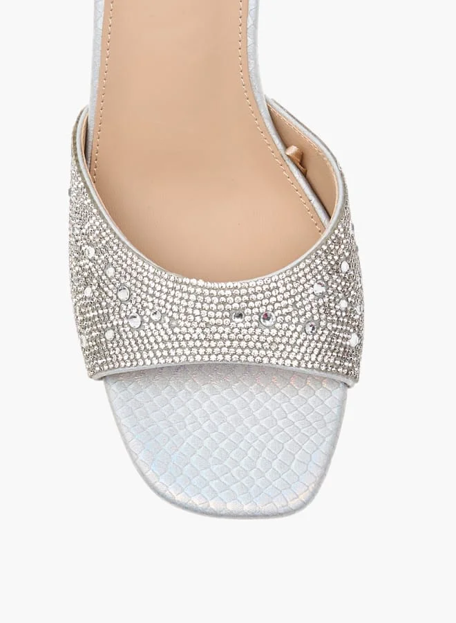فلورا بيلا من شو إكسبرس Women Embellished Slip-On Sandals with Flared Heels