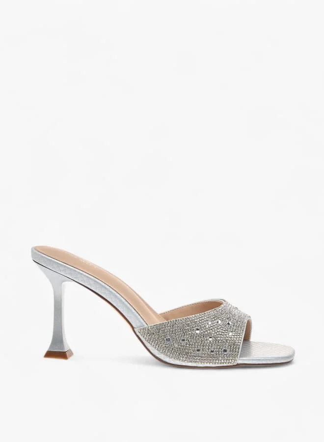 فلورا بيلا من شو إكسبرس Women Embellished Slip-On Sandals with Flared Heels