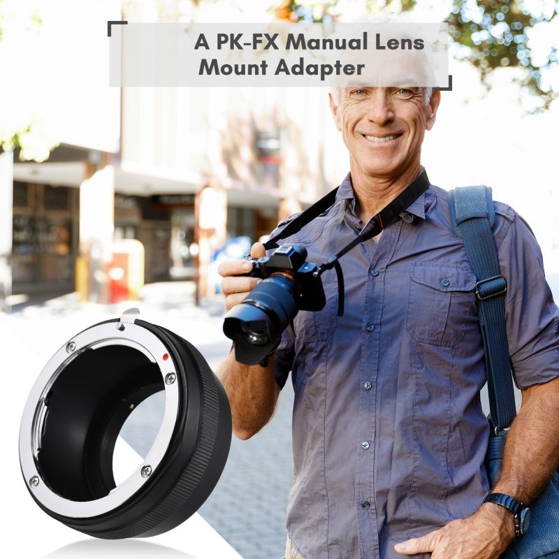 FOTGA Manual Lens Mount Adapter Ring Aluminum Alloy for Pentax K-Mount Lens to Fuji X-Pro1/X-Pro2/X-Pro3/X-E2/X-E3/X-A10/X-T1/X-T2/X- T3/X-T4/X-T10/X-T20/X-T30/X-T30II/X-T100/X-H1 X-Mount Mirrorless - Image 5