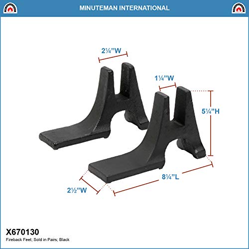 Minuteman Internatio دعامات مينيتمان إنترناشيونال X670130 فاير باك باللون الأسود - Image 2