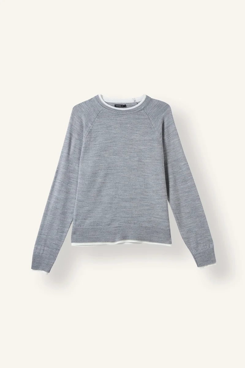 ديفاكتو Regular Fit Crew Neck Pullover