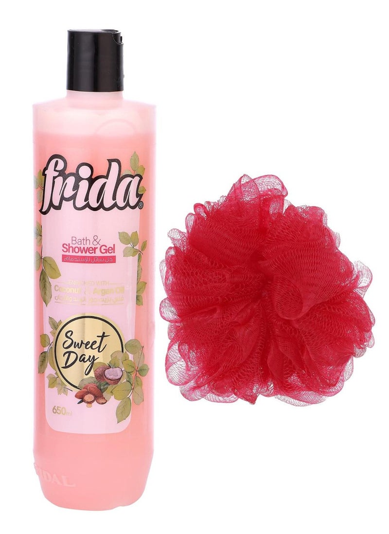 Frida Frida Bath & Shower Gel Sweet Day 650 Ml + Lofa Multi Color  - Image 1