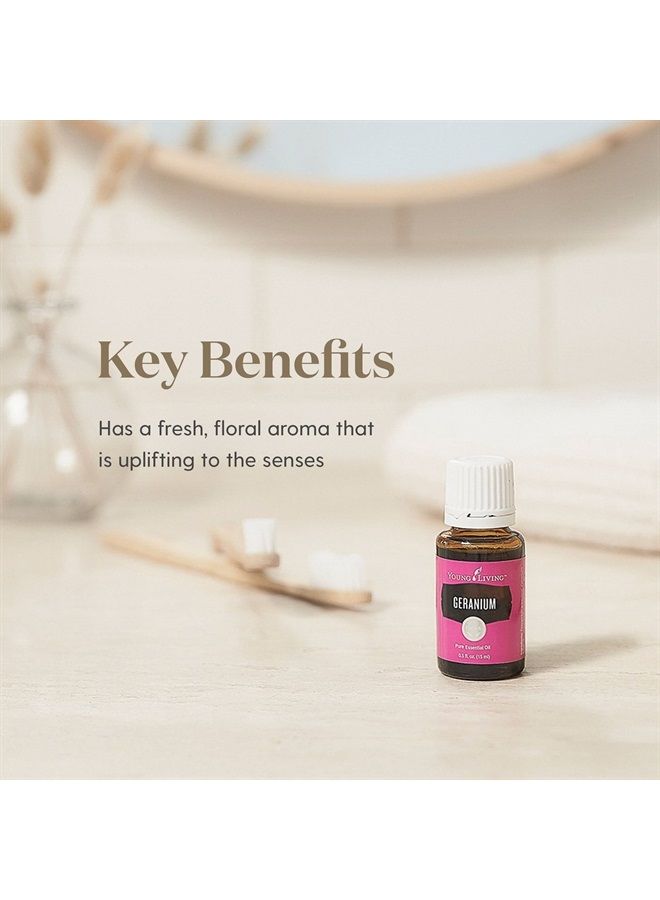 Young Living Geranium Essential Oil 15ml - Pure & Balancing Aromatherapy - Uplift Your Spirit & Enhance Emotional Wellness - Topical & Aromatic - Supports Skin Health, Hormonal Balance & Natural Well- - Image 4