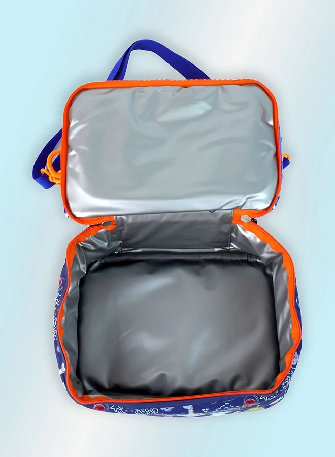 LITTLE SURPRISE BOX Little Surpise Box,Dino Theme Double Compartment Insulated Lunch Bag For Kids