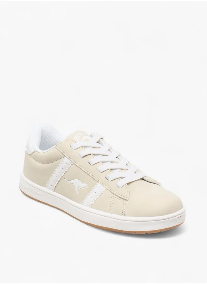 kangaROOS Boys' Logo Detail Sneakers with Lace-Up Closure