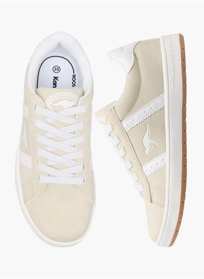 kangaROOS Boys' Logo Detail Sneakers with Lace-Up Closure