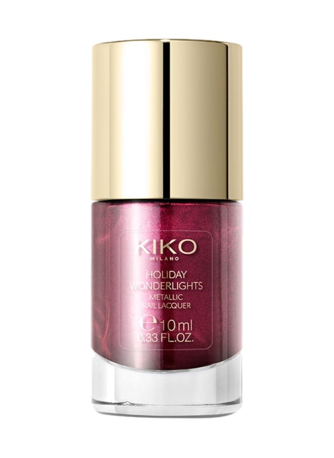 KIKO MILANO Holiday Wonderlights Metallic Nail Lacquer Burgundy Parfait  - Image 1