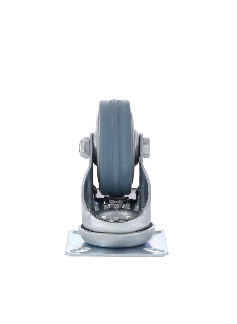 BMB tools 2-Piece 75mm Grey Rubber Caster - Swivel with Brake - Plate - Image 4