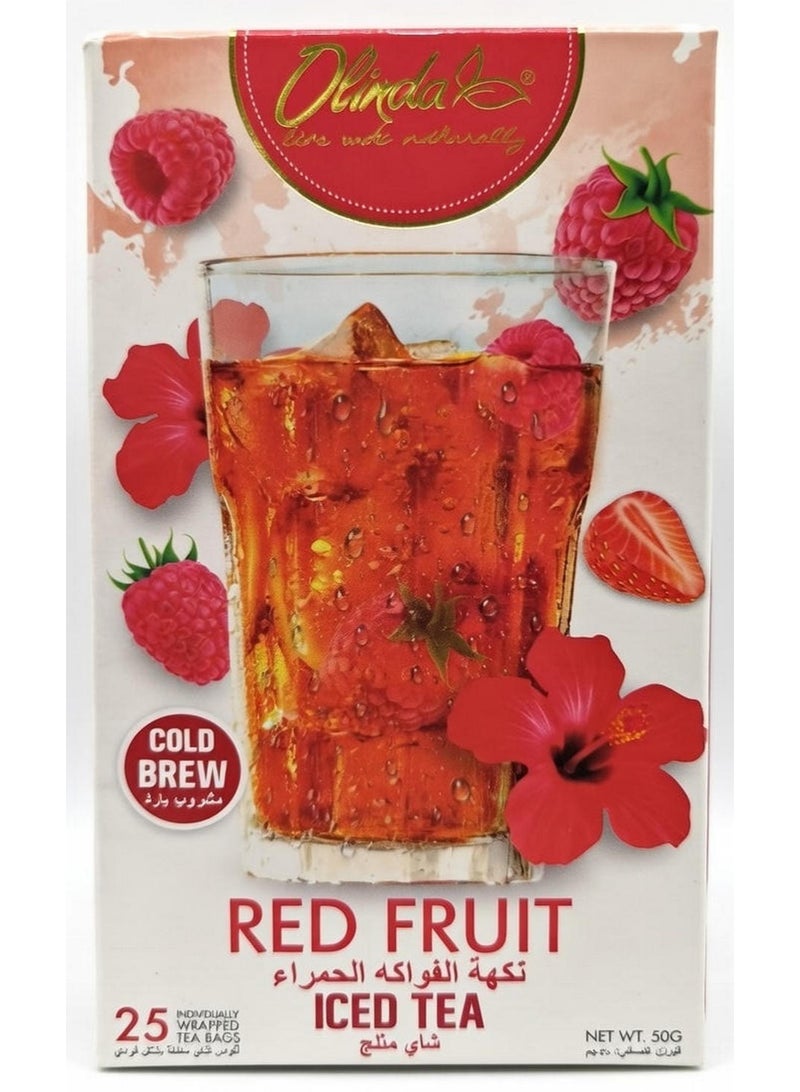 Red Fruit Iced Tea Cold Brew 25 Tea Bags 50 Gm