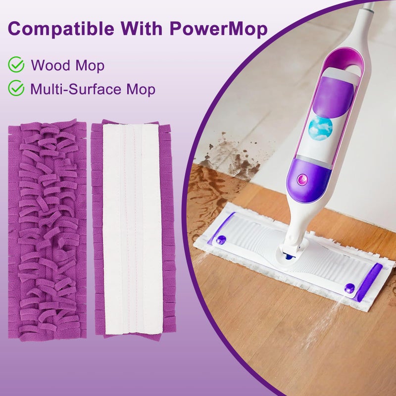 SwellV 12 Pack Mopping Pads Refills for Swiffer PowerMop, Reusable Microfiber Mop Pads,Compatible with Swiffer Power Mop Refills, Washable MopPad Use for Most Floor Types - Image 2