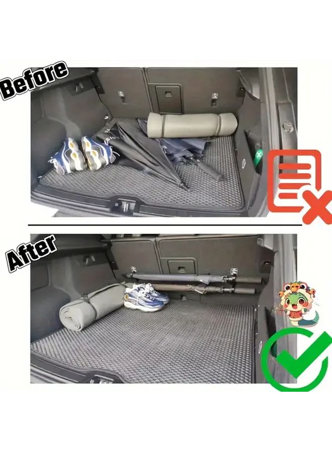 Black 4pcs Car Trunk Umbrella Hanger No Drill Hook Heavy Duty Vehicle Organization - Image 4