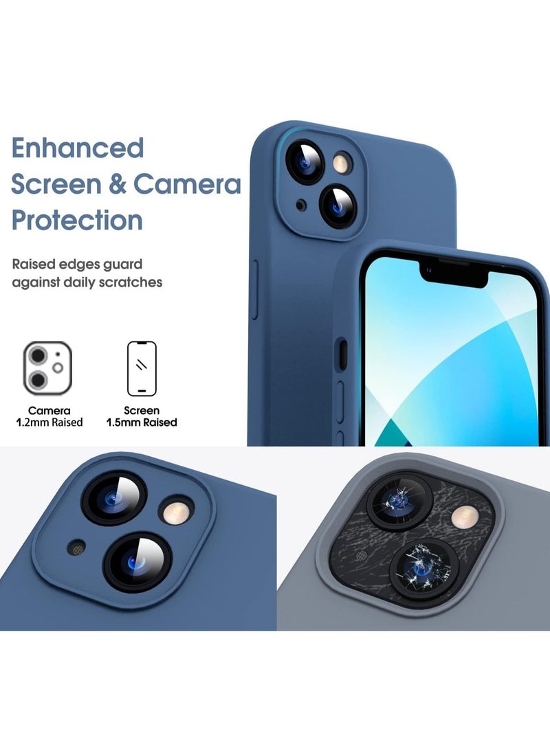 IAF Liquid Silicone Protective Case for iPhone 13 - Blue, Camera Protection, Anti-Fingerprint, Built-In Microfiber Lining, Designed for 6.1" iPhone 13 - Image 2