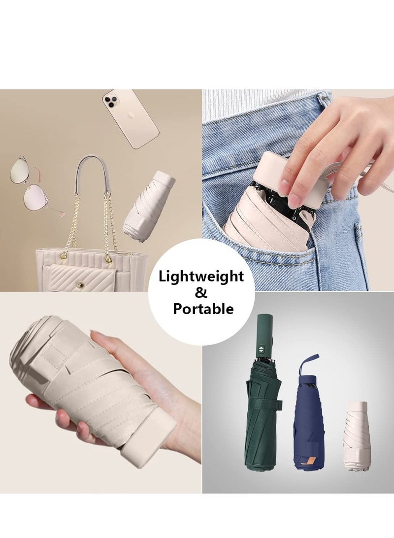 Folding Umbrellas Travel Sun Rain Umbrella for Walking With Case, Compact UV Umbrella for Sun and Rain, Lightweight Portable, Windproof Parasol Umbrella UV Protection for Women and Men - Image 4